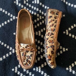 Marc Joseph Cypress Hill leopard calf hair driving moccasins